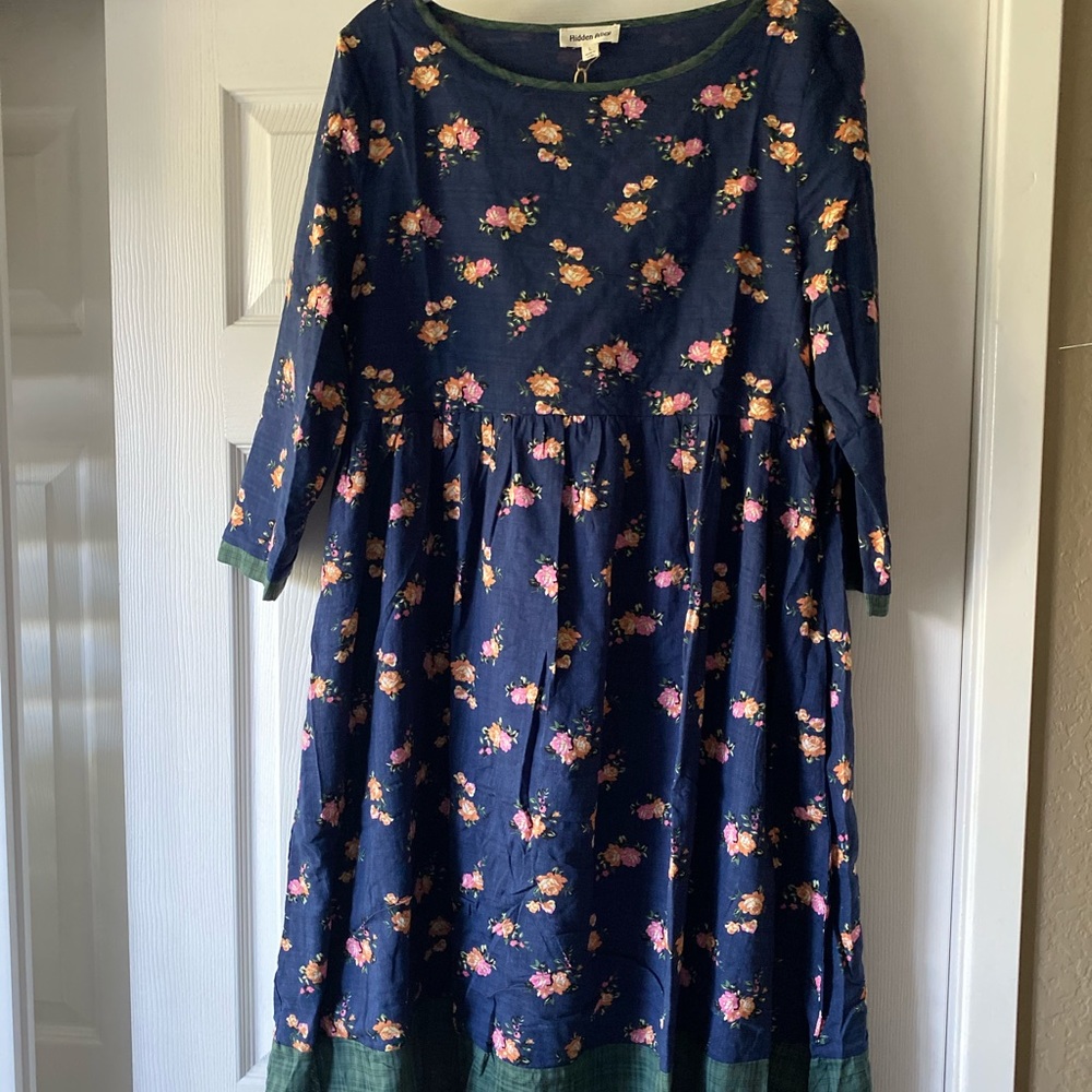Navy fall trendy dress modest